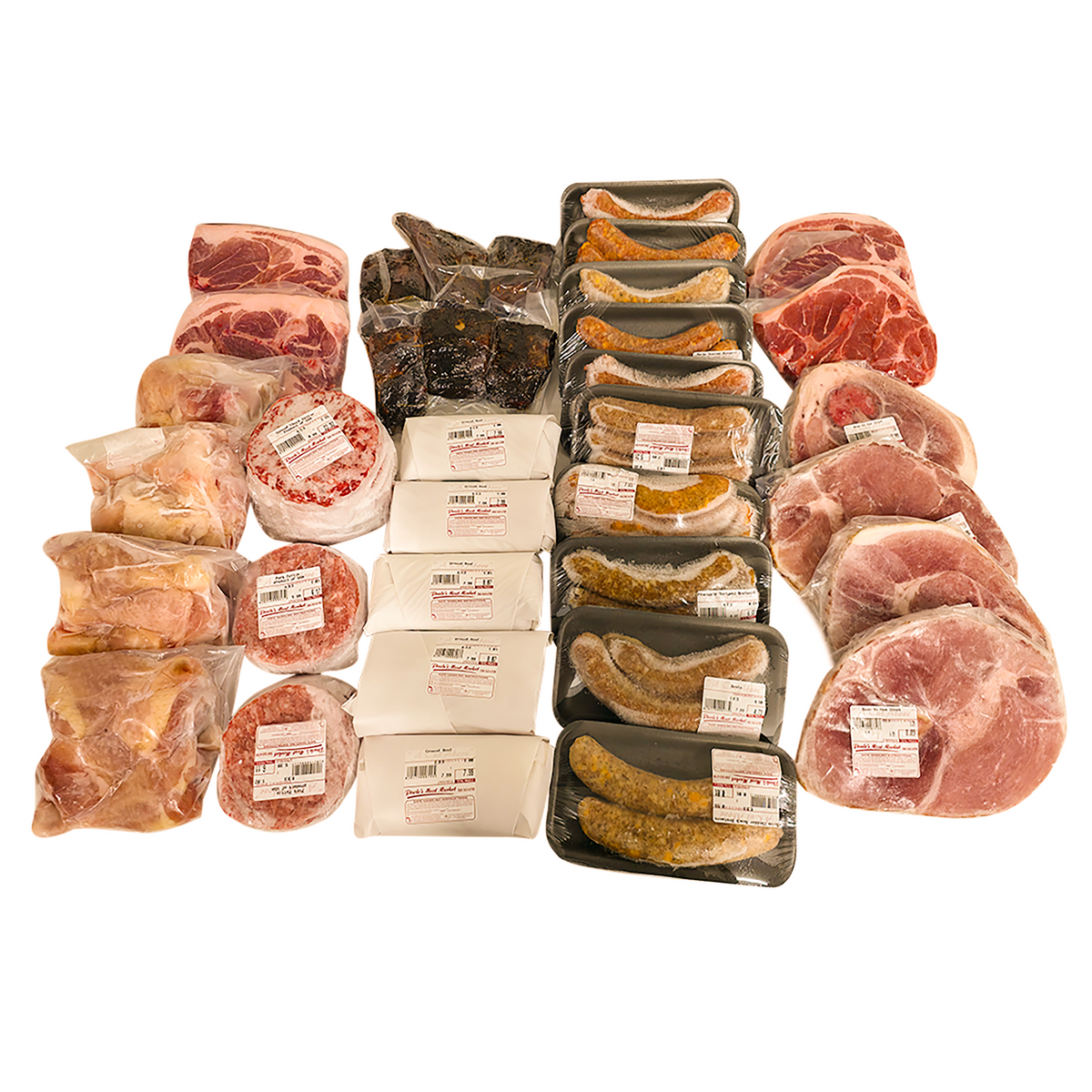 Premium grilling meat package for backyard barbecues